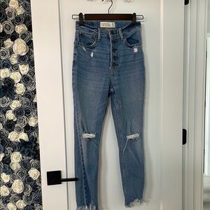 Abercrombie and Fitch Ankle Straight Ultra High Rise Jean